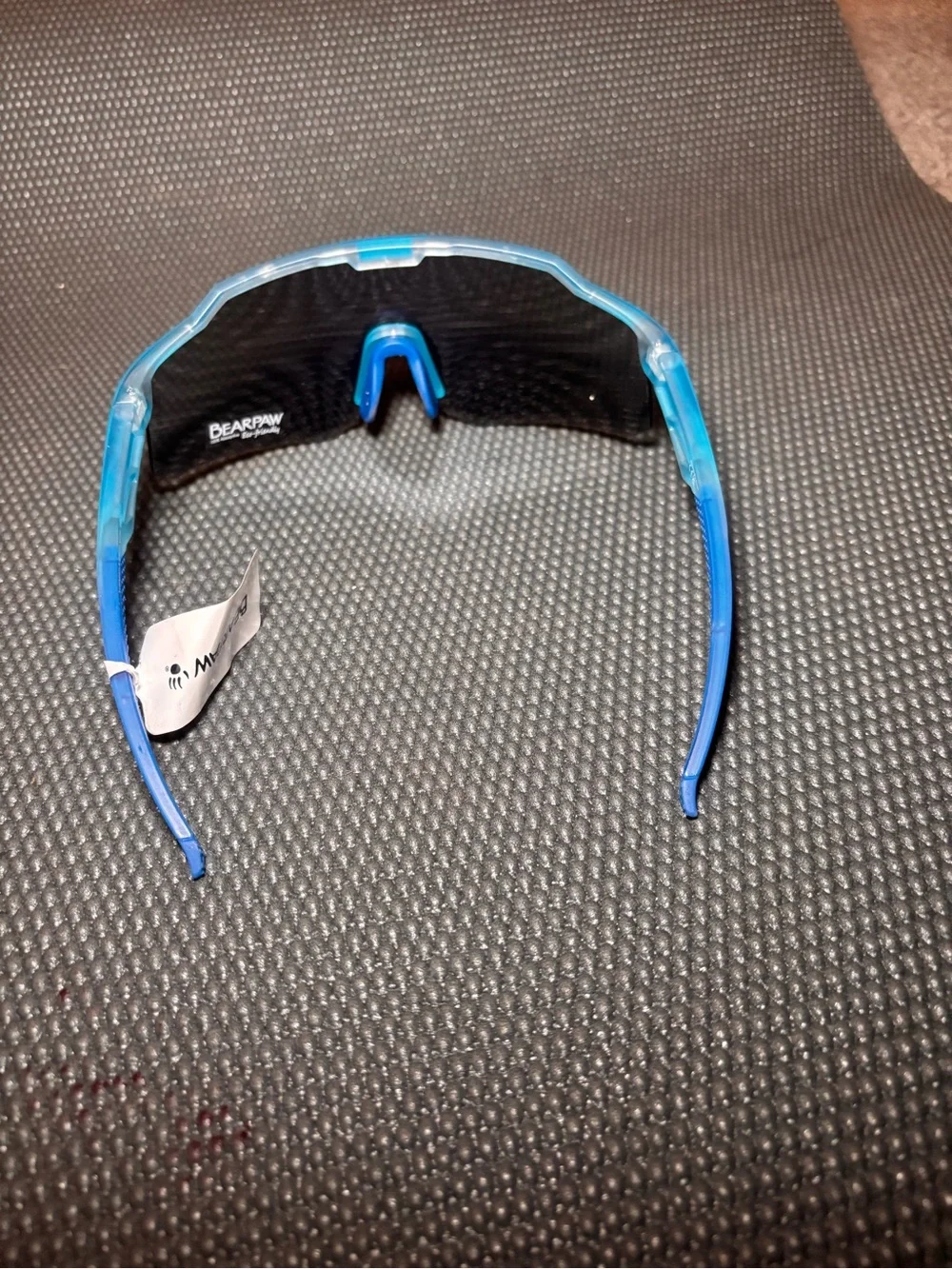 BearPaw Blue and Black Wraparound Sports Visor Sunglasses